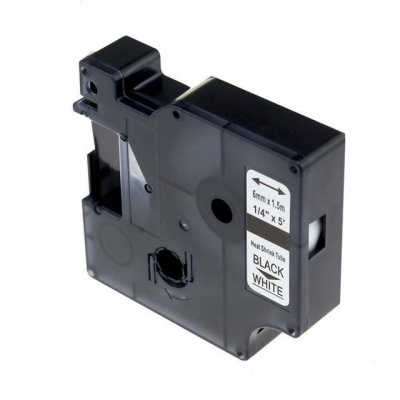 Dymo 18051, S0718260 6mm x 1, 5m fekete nyomtatás / fehér alapon, kompatibilis szalag 