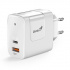 Genius 65 W-os hálózati adapter, 2 port, USB-C, USB-A, PD-65AC