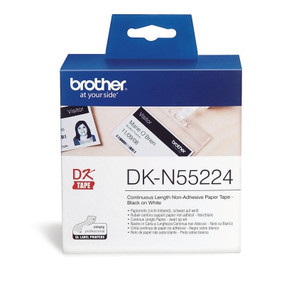 Brother DK-N55224, 54mm x 30,48m, fehér nem öntapadós papírová role