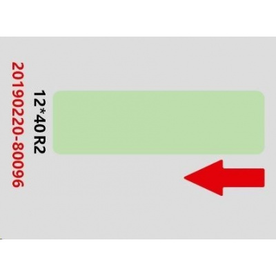 Niimbot A2A68301701, 12x40mm, 160db, zöld önragasztó címkék