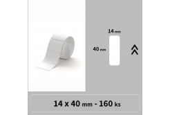 Niimbot címkék RP A2A08611501, 14x40mm 160db Fehér a D11, D11-M, D110, D110-H esetében