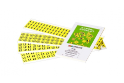 Partex PLB025025H40.LIT címkék 25x25 mm, villámlás egy háromszögben, sárga, 10x12 db