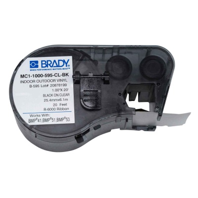 Brady MC1-1000-595-CL-BK / 131597, öntapadó szalag 25.40 mm x 6.10 m