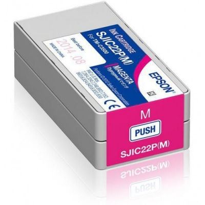 Epson SJIC22P(M) C33S020603 pro ColorWordb, bíborvörös (magenta) eredeti tintapatron