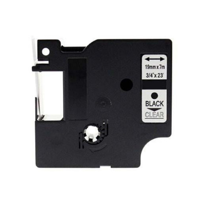 Dymo 45800, S0720820, 19mm x 7m, fekete nyomtatás / átlátszó alapon, kompatibilis szalag 