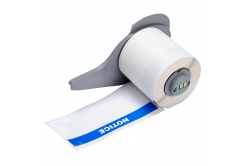 Brady M7-38-483-NOTICE / 174624, 101.60 mm, Polyester, kék nyomtatás / fehér alapon