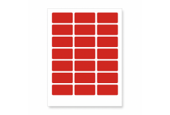 Öntapadó címkék 63,5 x 29,6 mm, 27 címkék, A4, 20 ív, piros