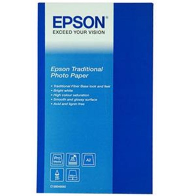 Epson S045052 Traditional Photo Paper, fotópapírok, saténový, fehér, A2, 330 g/m2, 25 db, S045052