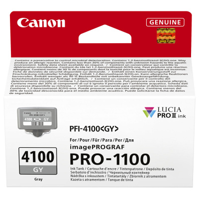 Canon PFI-4100 6783C001 szürke (grey) eredeti tintapatron