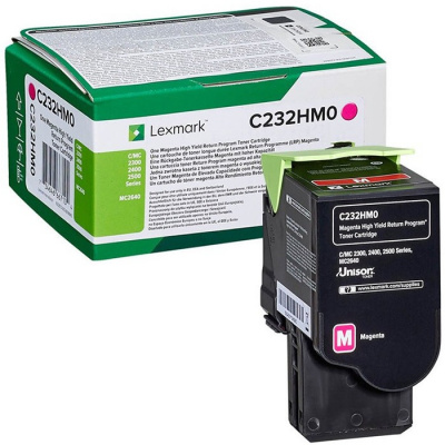 Lexmark C232HM0 bíborvörös (magenta) eredeti toner