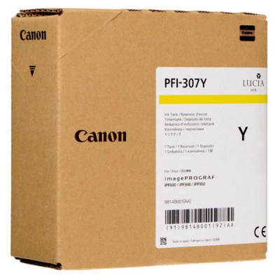 Canon PFI-307Y, 9814B001 sárga (yellow) eredeti tintapatron