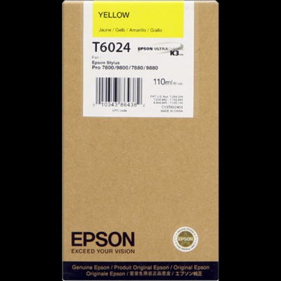 Epson C13T602400 sárga (yellow) eredeti tintapatron