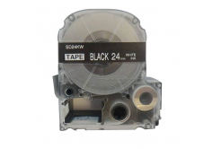 Epson LC-SD24KW, 24mm x 8m, fehér nyomtatás / fekete alapon, utángyártott szalag