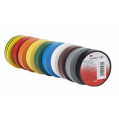 3M Temflex™ 1500 vinil elektromos szigetelőszalag, 19 mm x 20 m 19 mm x 20 m piros/red