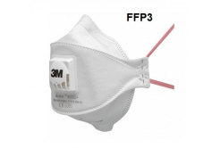 3M 9332+ Aura™ Filtrační polomaska s výdechovým ventilkem (FFP3)