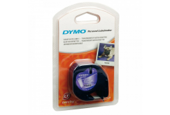 Dymo LetraTag 12267, S0721530, 12mm x 4m, fekete nyomtatás/átlátszó alapon, eredeti szalag