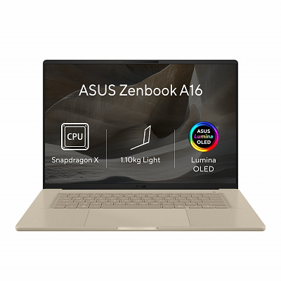 ASUS Zenbook A16/UX3607QA-OLED104WZ/SD-X1-26-100/16"/WUXGA/16GB/512GB/Adreno/W11H/Barna/2R