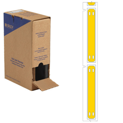 Brady BM-10x75-7643-YL-L / 312198, Bulk BMP71 Heatex Cable Markers, 75.00 mm x 10.00 mm