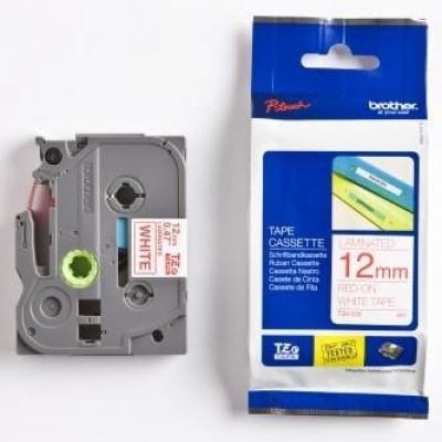 Brother TZ-232 / TZe-232, 12mm x 8m, piros nyomtatás / fehér alapon, eredeti szalag