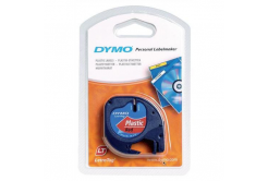 Dymo LetraTag 59424, S0721580 / 91203, S0721630, 12mm x 4m, fekete nyomtatás/piros alapon, eredeti pásk