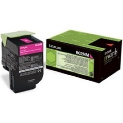 Lexmark 80C2HM0 bíborvörös (magenta) eredeti toner