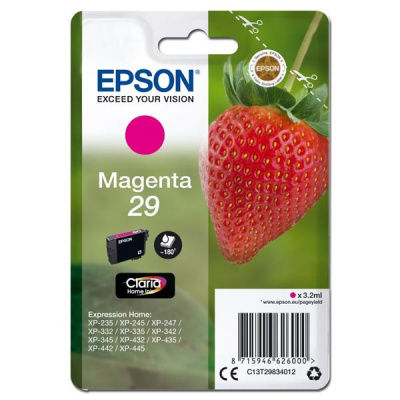 Epson T29 C13T29834012 bíborvörös (magenta) eredeti tintapatron