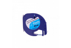 Dymo 59426, S0721600 / S0721650, 12mm x 4m, fekete nyomtatás / kék alapon, kompatibilis szalag 