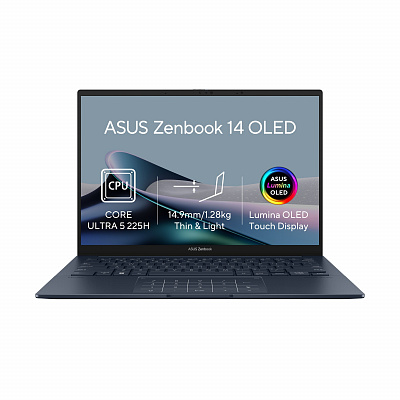 ASUS Zenbook 14/UX3405CA-OLED1676WZ/U5-225H/14"/WUXGA/T/16GB/512GB/Intel int/W11H/Kék/2R
