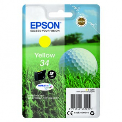 Epson T34644010, T346440 sárga (yellow) eredeti tintapatron