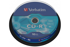 VERBATIM CD-R(10-Pack)Spindle/EP/DL/52x/700MB