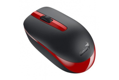 Genius Egér NX-7007 31030026404, 1200DPI, 2.4 [GHz], optikai, 3 gomb, vezetéknélküli USB, fekete-piros, AA