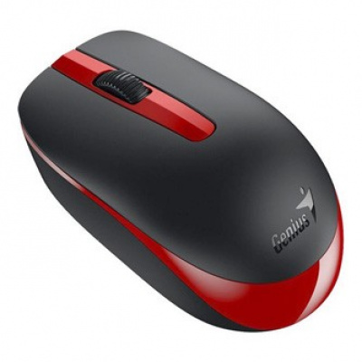 Genius Egér NX-7007 31030026404, 1200DPI, 2.4 [GHz], optikai, 3 gomb, vezetéknélküli USB, fekete-piros, AA