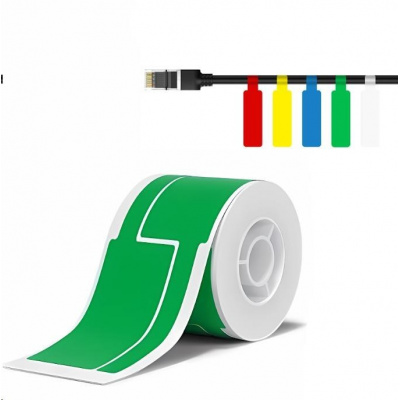 Niimbot 1EA01174401, 25x76mm, 200db, zöld önragasztó címkék kábelekhez