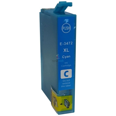 Epson T3472 cián (cyan) kompatibilis tintapatron