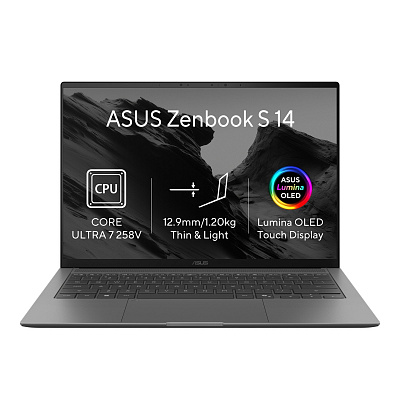 ASUS Zenbook S 14 OLED/UX5406SA-OLED700X/U7-258V/14"/2880x1800/T/32GB/512GB/Intel int/W11P/Szürke/2R