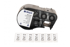 Brady M4-47-422 / 170738, 25.40 mm x 12.70 mm, Polyester, fekete nyomtatás / fehér alapon