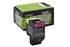 Lexmark 80C2SM0 bíborvörös (magenta) eredeti toner