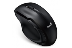 Genius Egér Ergo 8200S 31030029400, 1200DPI, 2.4 [GHz], optikai, 5tl., vezetéknélküli, fekete, 1 db AA, BlueEye érzékelő