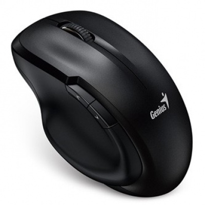 Genius Egér Ergo 8200S 31030029400, 1200DPI, 2.4 [GHz], optikai, 5tl., vezetéknélküli, fekete, 1 db AA, BlueEye érzékelő