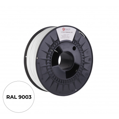 C-Tech 3DF-P-ASA1.75-9003 3D filament, PREMIUM LINE, ASA, 1,75mm, 1000g, Jelzőfehér (Traffic white)