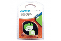 Dymo LetraTag 59421, S0721500, 12mm x 4m fekete nyomtatás / fehér alapon, eredeti szalag