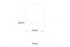 Niimbot štítky R 14x28mm 220ks WhiteRound B pro D11 a D110