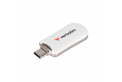VERBATIM Flash Disk 512GB Plectra USB-C 3.0, fehér