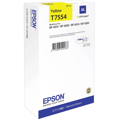 Epson T7554 XL C13T75544N sárga (yellow) eredeti tintapatron