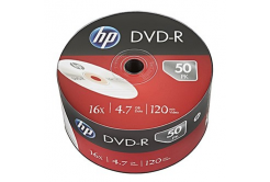 HP DVD-R, DME00070-3, 69303, 4.7GB, 16x, bulk, 50-pack, bez možnosti potisku, 12cm, pro archivaci dat