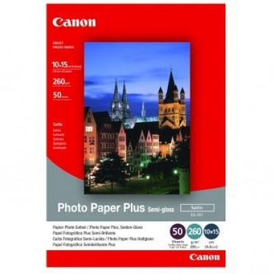 Canon Photo Paper Plus Semi-Glossy 1686B015, 10x15cm, félig fényes, szatén, fehér, fotópapír
