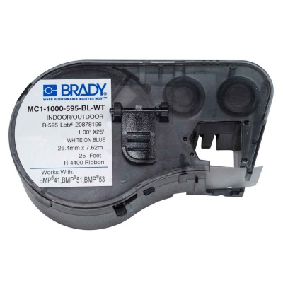 Brady MC1-1000-595-BL-WT / 131594, öntapadó szalag 25.40 mm x 7.62 m