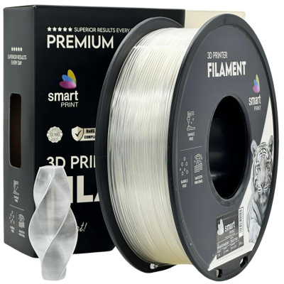 Smart Print FG-S96-E1, 3D filament, PLA Silk, 1,75mm, 1000g, Átlátszó (Transparent)