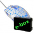 E-blue Cobra egér, 2500DPI, optikai, 6 gombos, vezetékes USB, fehér-kék, gamer, e-box