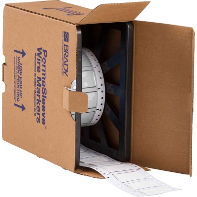 Brady LSZH-750-2-WT / 141262, címkék, THT Low Smoke Halogen Free Permasleeve Wire Marking Sleeves, 50.80 mm x 31.40 mm